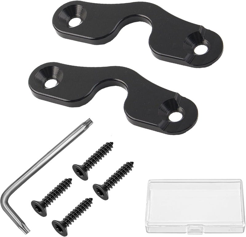 Supuse Upgrade Aluminum Alloy Sun Visor Repair Kit, Heavy Duty Visor Mounting Clips for Jeep Wrangler JK JKU 2018 / JL JLU 2018-2024 / Gladiator JT 2020-2024 (Round 2) - Image 1